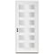Codel Doors 36" x 96" Primed White Contemporary Flush-Glazed Exterior Fiberglass Door 3080RHISPSF20F6LC491626DB - alternate 1